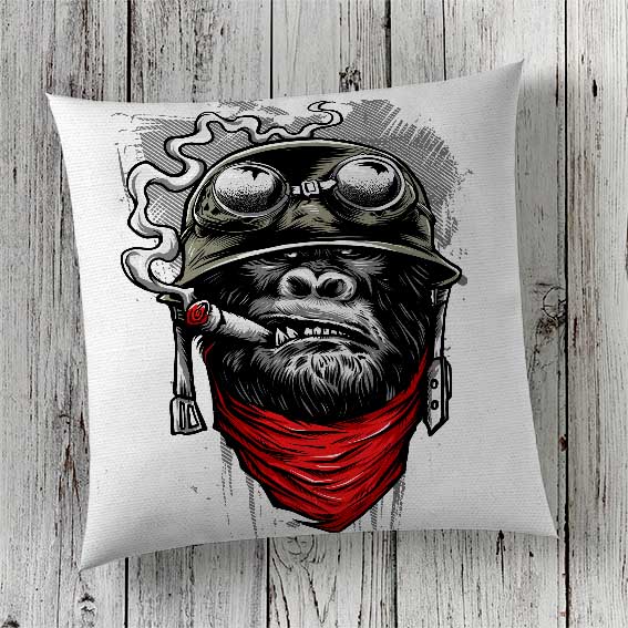 Cushion Cover Sublimation Print Gorilla