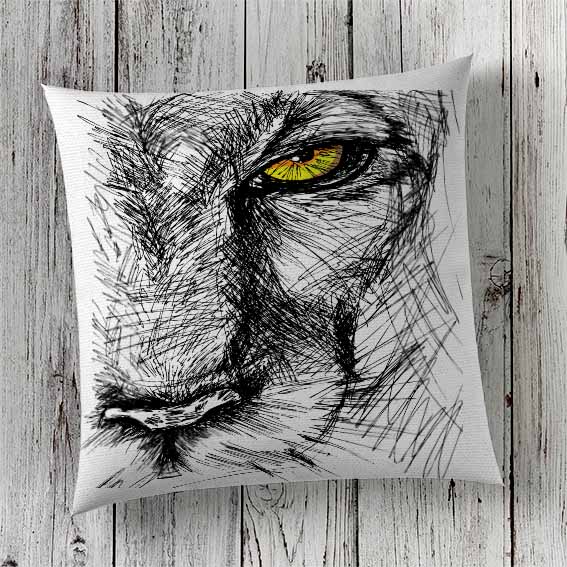 Cushion Cover Sublimation Print Lion