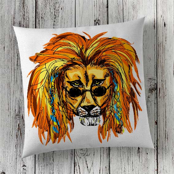 Cushion Cover Sublimation Print Lion
