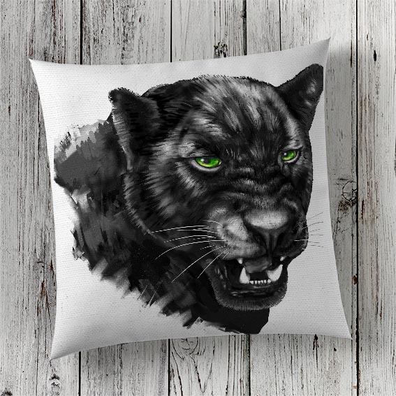 Cushion Cover Sublimation Print Panther