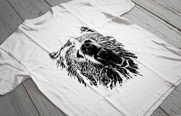 Regular Fit Printed T-Shirt Bear