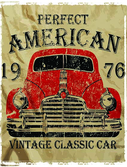 Cushion Cover Sublimation Print American Classic Car — image 2
