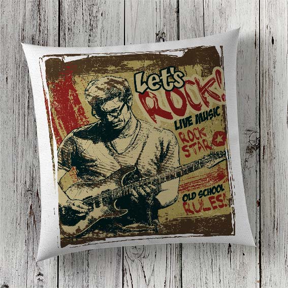 Cushion Cover Sublimation Print Lets Rock