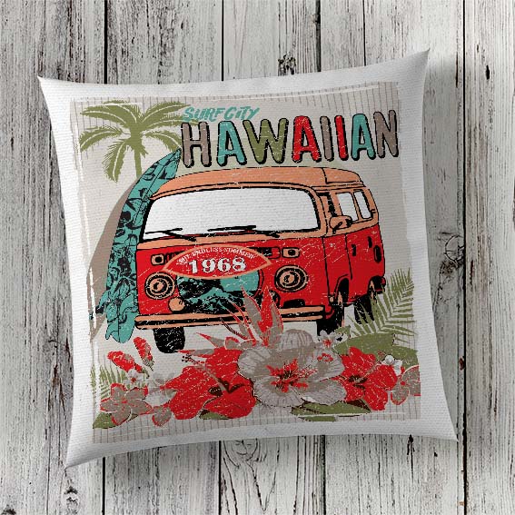 Cushion Cover Sublimation Print Campervan