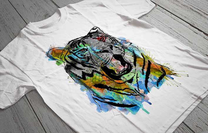 Regular Fit Printed T-Shirt Tiger