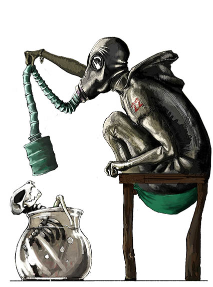 Regular Fit Printed T-Shirt Gas Mask — image 6