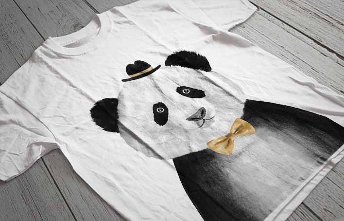 Regular Fit Printed T-Shirt Panda