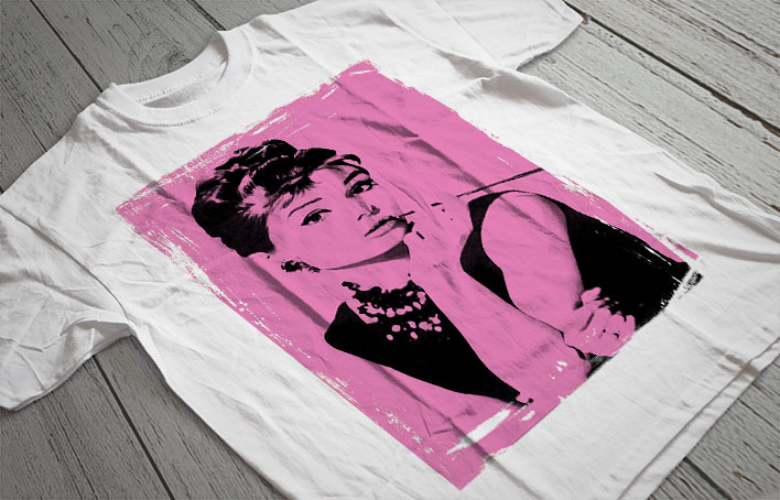Regular Fit Printed T-Shirt Audrey Hepburn