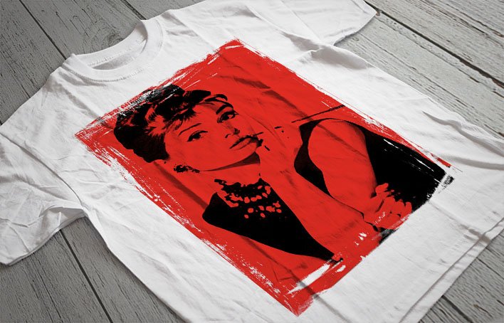 Regular Fit Printed T-Shirt Audrey Hepburn