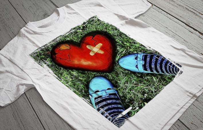 Regular Fit Printed T-Shirt Heart