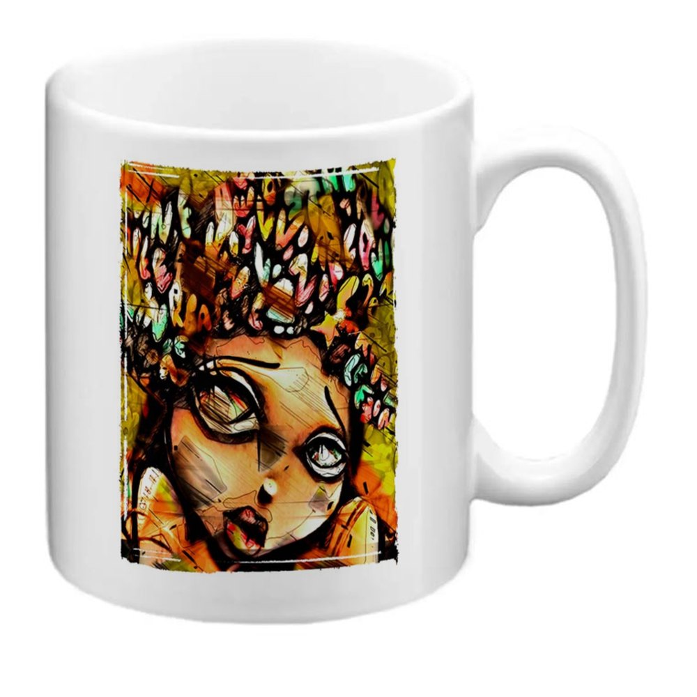 Sublimation Print Woman Mug — Framed canvas wall art